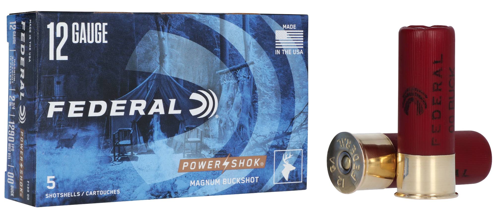 Federal Premium Power-Shok Buckshot, 12 Gauge, 00 Buck Shot, 2-3/4 in, 1290 fps - $15.99 at Federal Premium