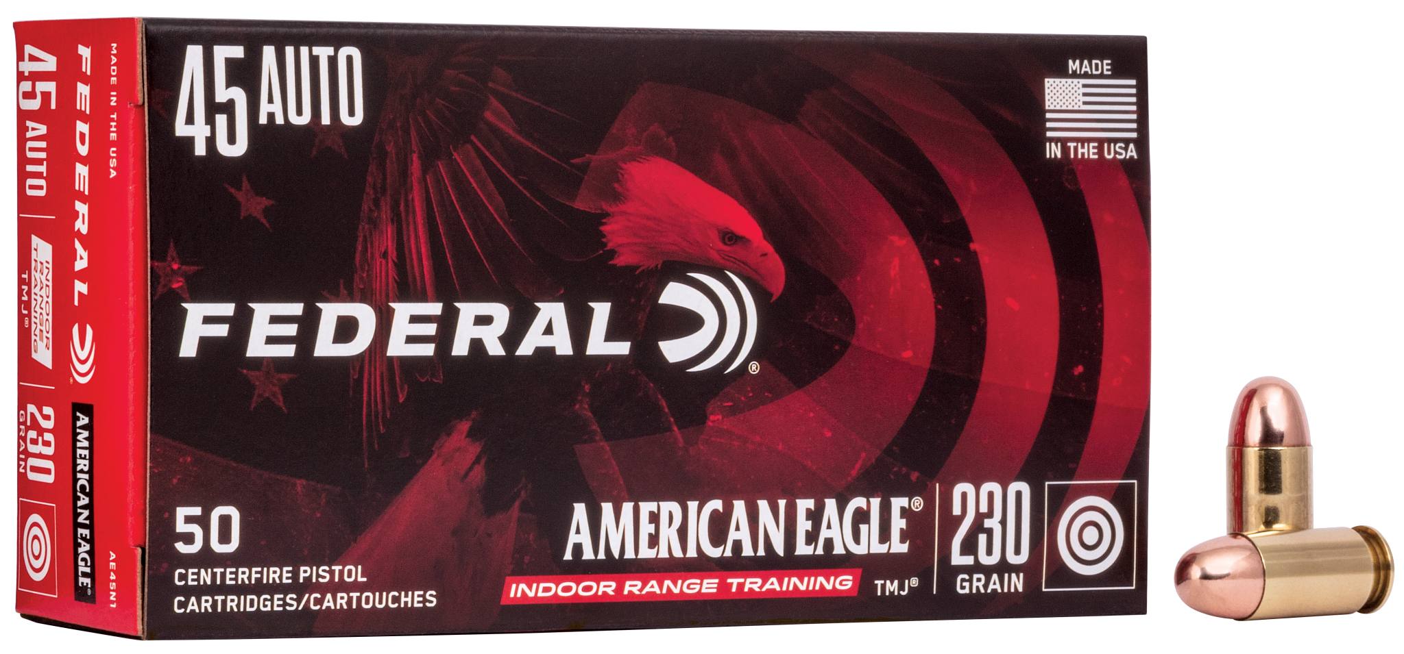 Buy American Eagle Indoor Range Training 45 Auto Ammo | 230 Grain