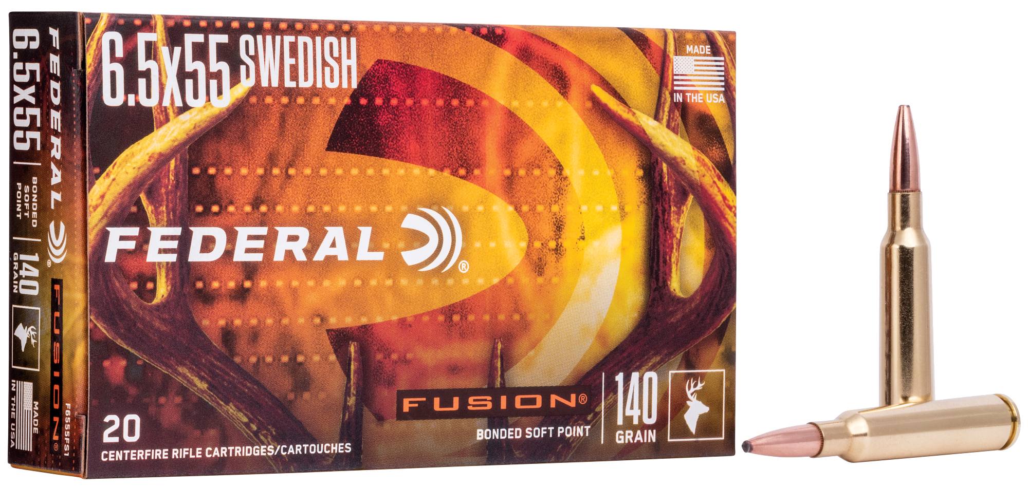Fusion Rifle, 6.5x55 Swedish, 140 Grain, Fusion Soft Point, 2530 fps by Federal Premium -