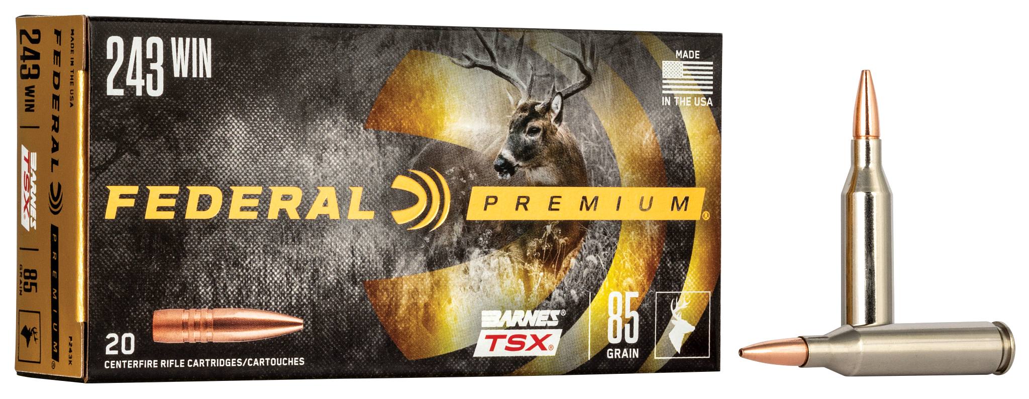 Federal Premium Barnes TSX, 243 Win, 85 Grain, Barnes Triple-Shock X Bullet (TSX), 3200 fps - $59.99 at Federal Premium