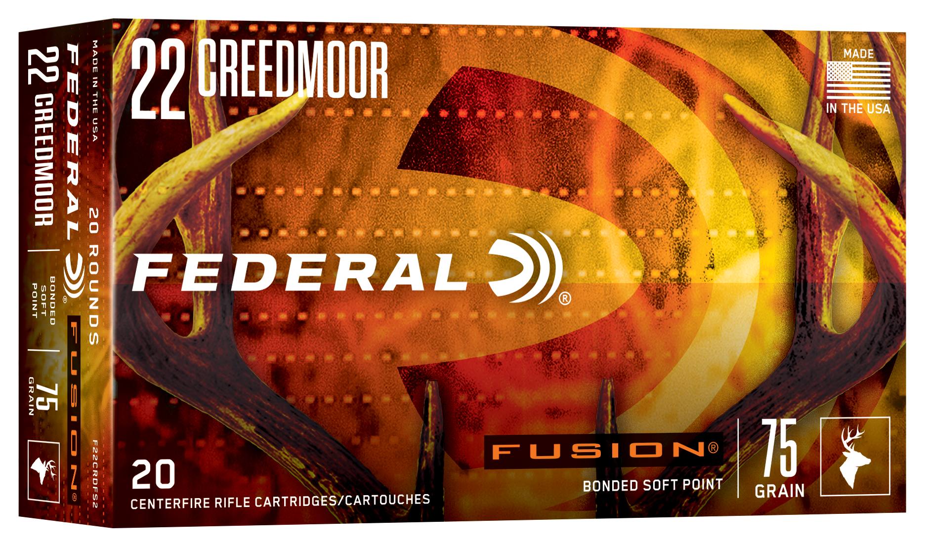 Fusion Rifle, 22 Creedmoor, 75 Grain, Fusion Soft Point, 3300 fps