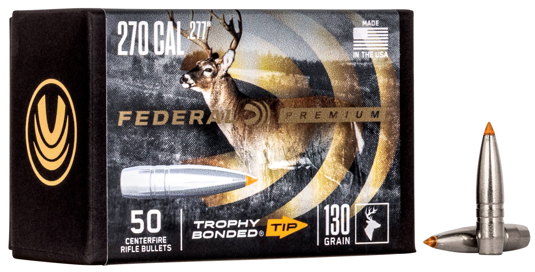 Federal Premium Trophy Bonded Tip Component Bullet, .277, 130 Grain - $57.99 at Federal Premium