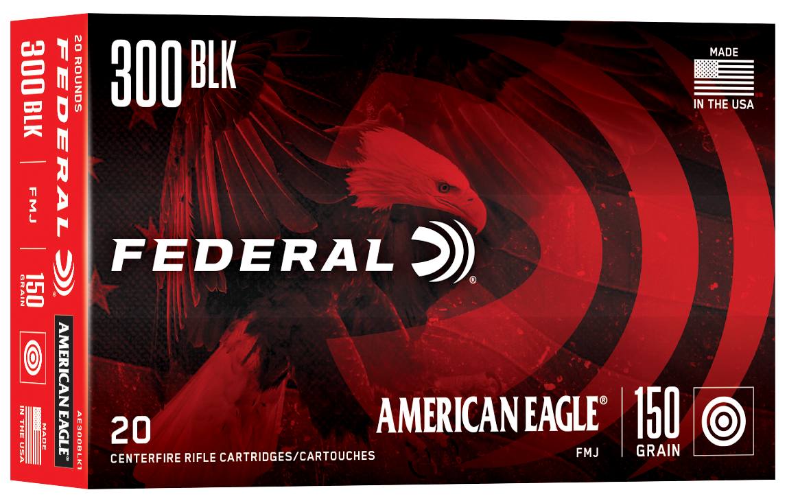 American Eagle Rifle, 300 Blackout, 150 Grain, Full Metal Jacket Boat-Tail, 1900 fps