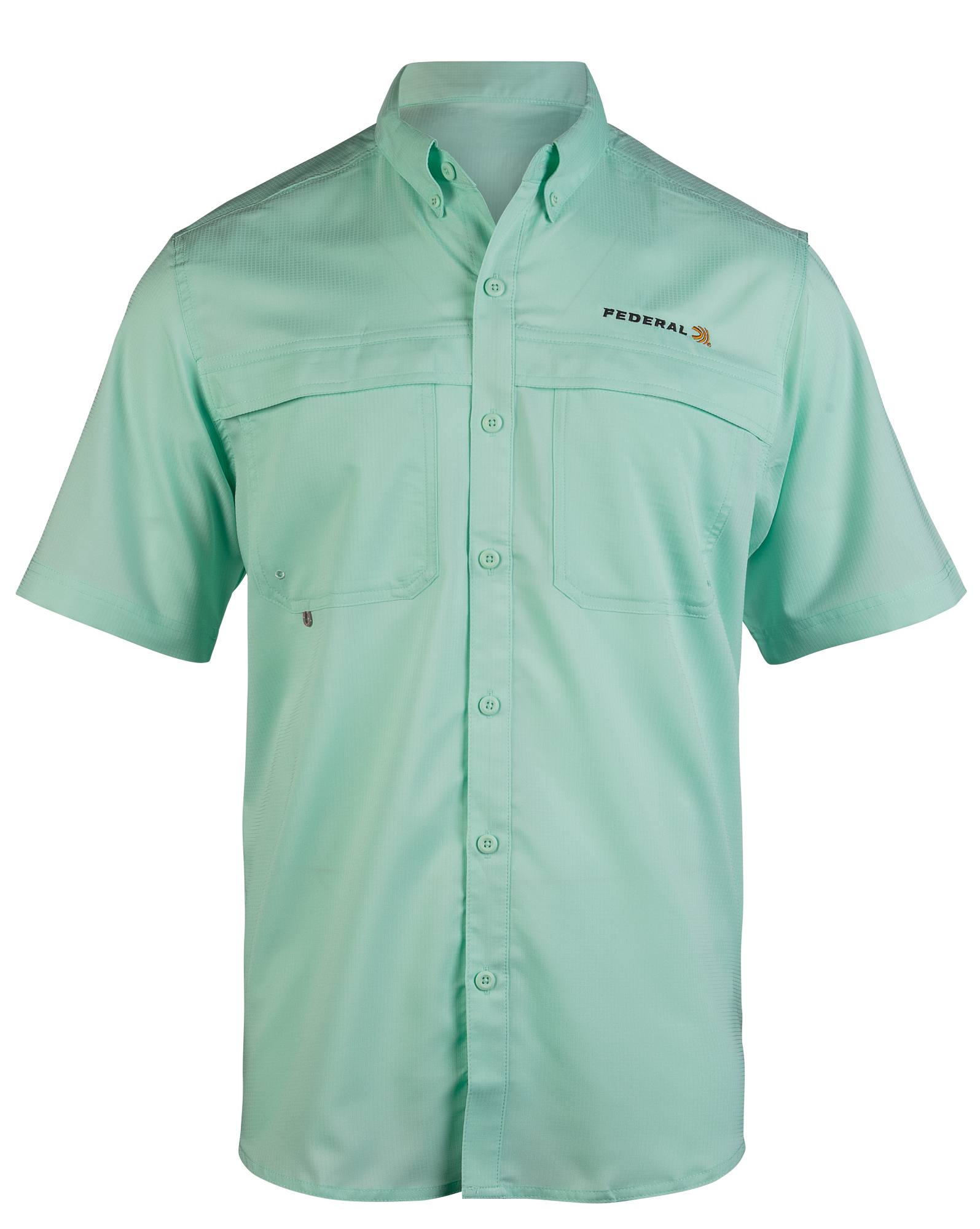 Federal Performance S/S Fishing Shirt Sea Foam, Sea Foam, 2XL by Federal Premium -
