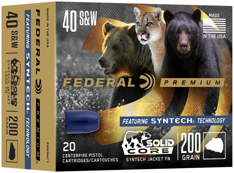 Federal Premium Solid Core, 40 S&W, 200 Grain, Solid, 1000 fps - $45.99 at Federal Premium
