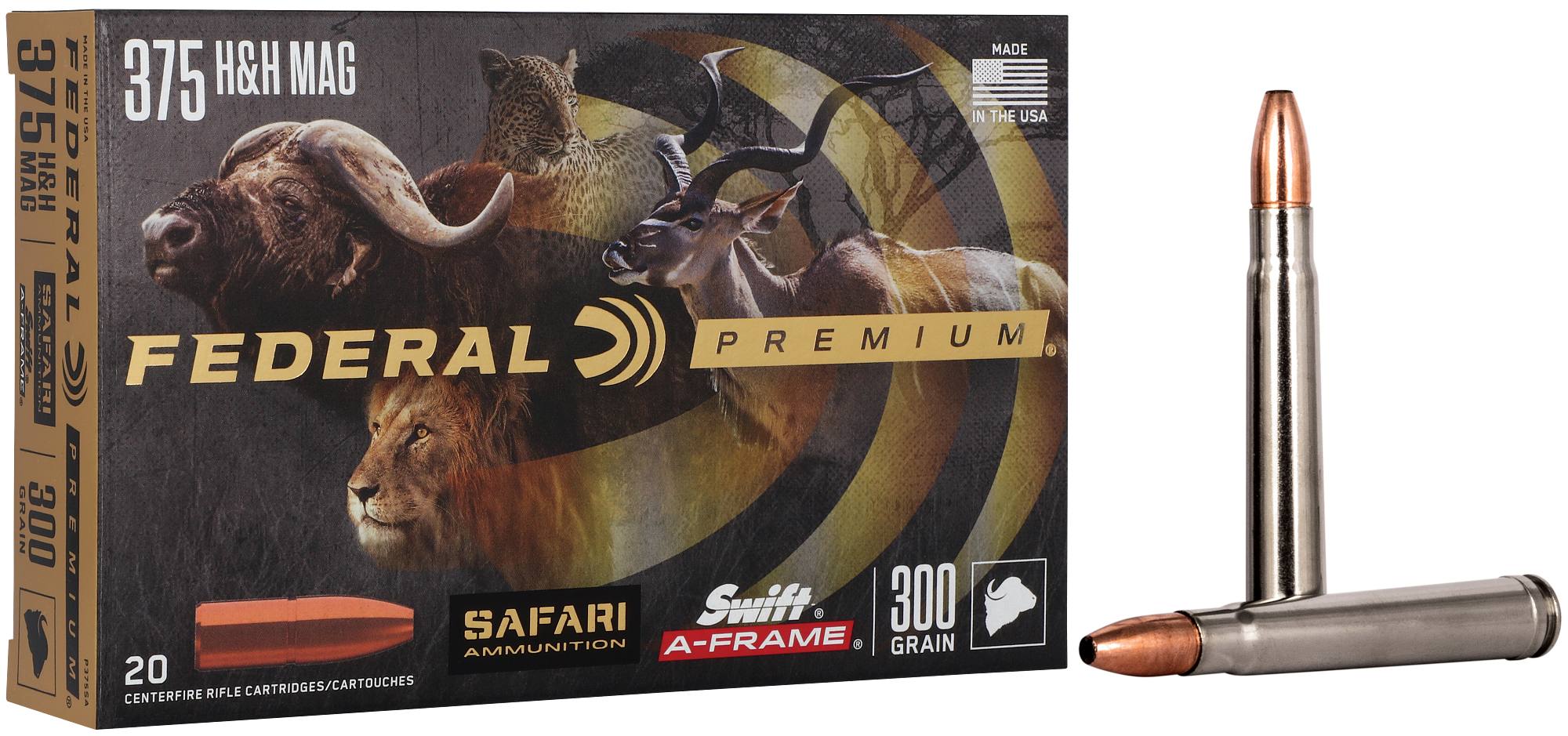 Buy Safari Swift A-Frame 375 H&H Magnum Ammo | 300 Grain, 2450 FPS