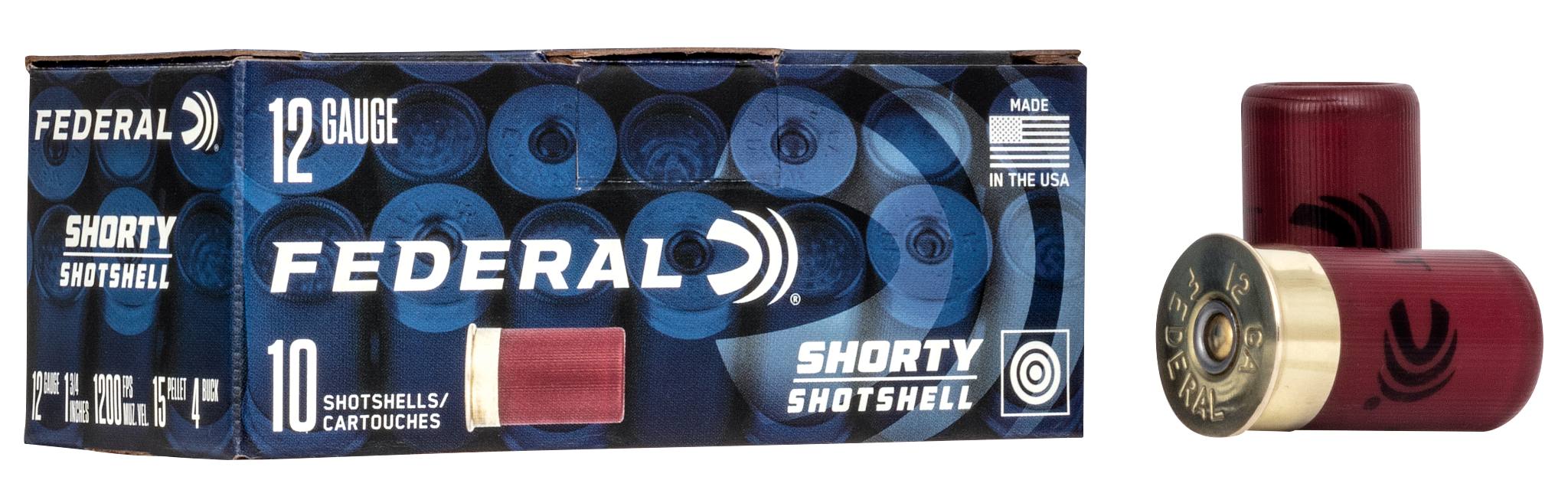 Federal Premium Shorty Shells, 12 Gauge, 4 Buck Shot, 1-3/4 in, 1200 fps - $13.99 at Federal Premium