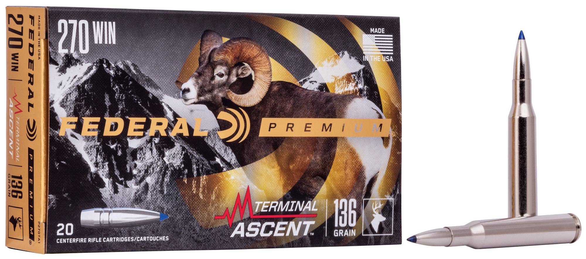 Buy Terminal Ascent 270 Win Ammo | 136 Grain, 3000 FPS | Federal