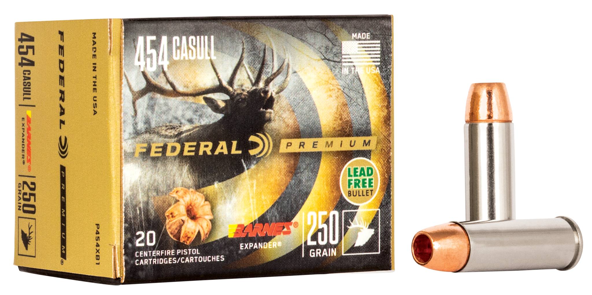 Barnes Expander Handgun, 454 Casull, 250 Grain, Barnes Expander, 1530 fps by Federal Premium -