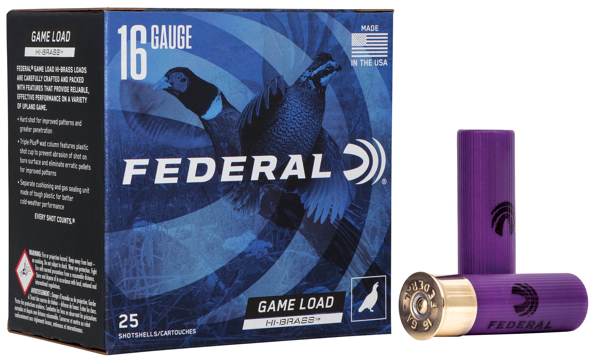 Federal Premium Game Load Upland Hi-Brass, 16 Gauge, 6 Shot, 2-3/4 in, 1 1/8 oz, 1295 fps - $30.99 at Federal Premium