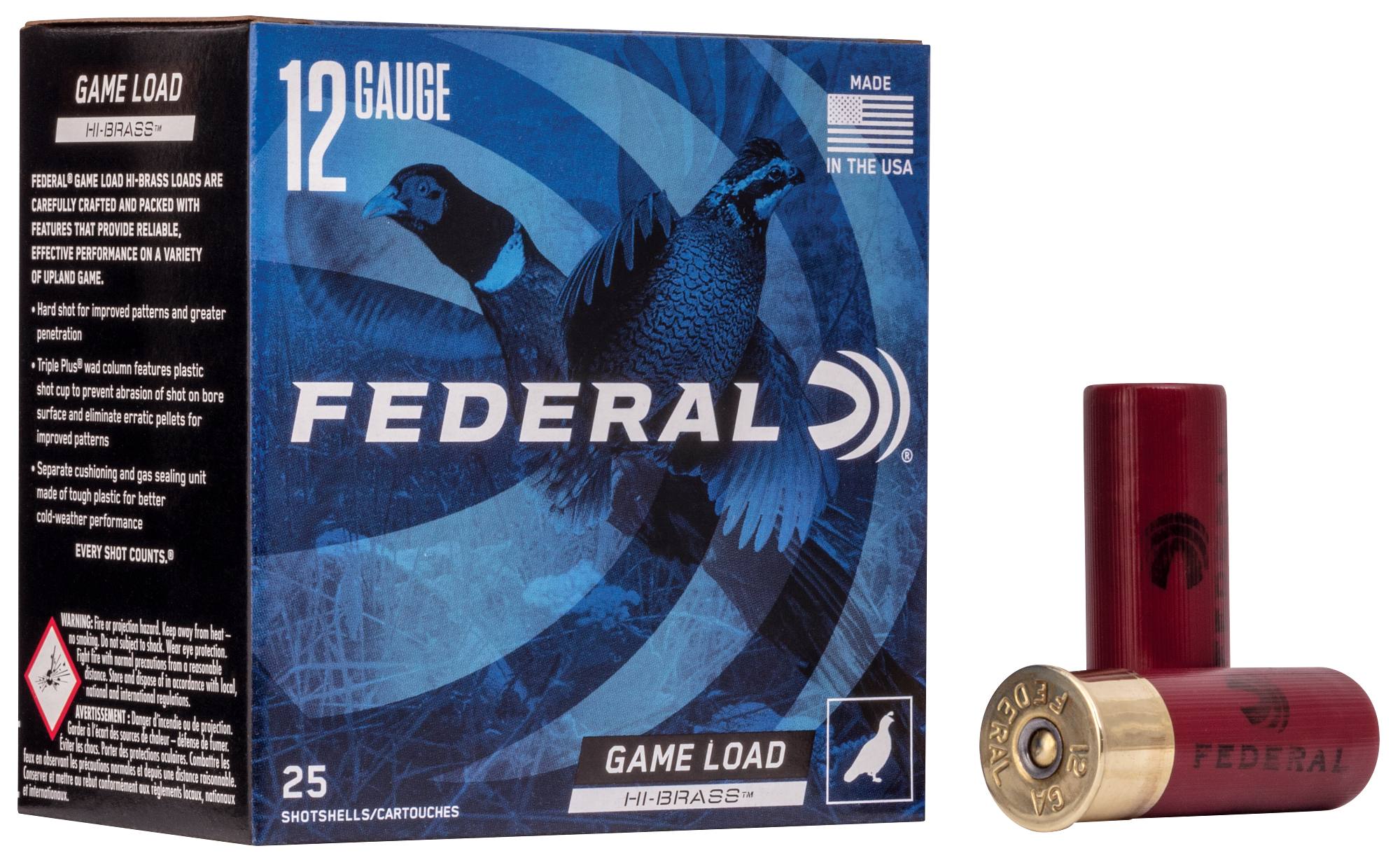 Federal Premium Game Load Upland Hi-Brass, 12 Gauge, 4 Shot, 2-3/4 in, 1 1/4 oz, 1330 fps - $28.99 at Federal Premium