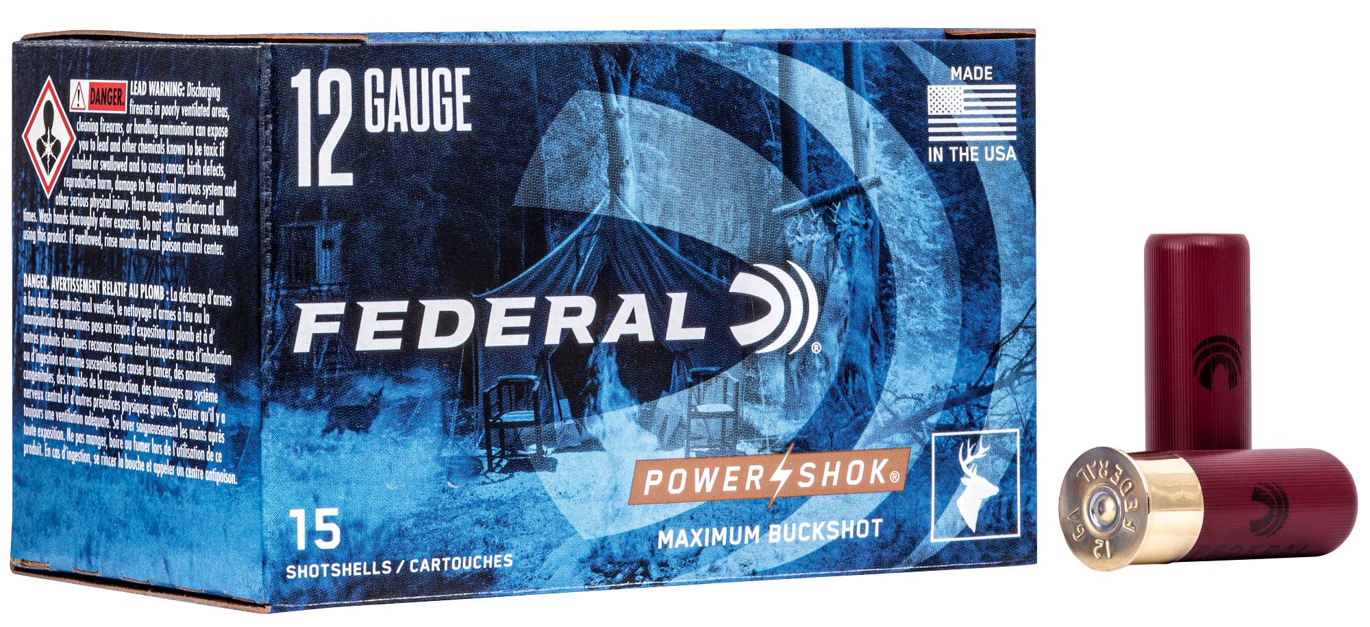 Federal Premium Power-Shok Buckshot, 12 Gauge, 00 Buck Shot, 2-3/4 in, 1325 fps - $29.99 at Federal Premium