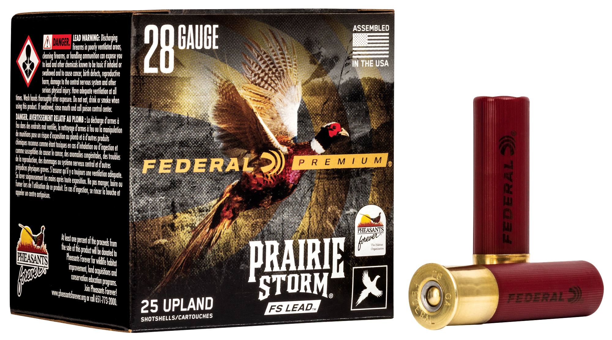 Federal Premium Prairie Storm FS Lead, 28 Gauge, 6 Shot, 2-3/4 in, 13/16 oz, 1300 fps - $52.99 at Federal Premium
