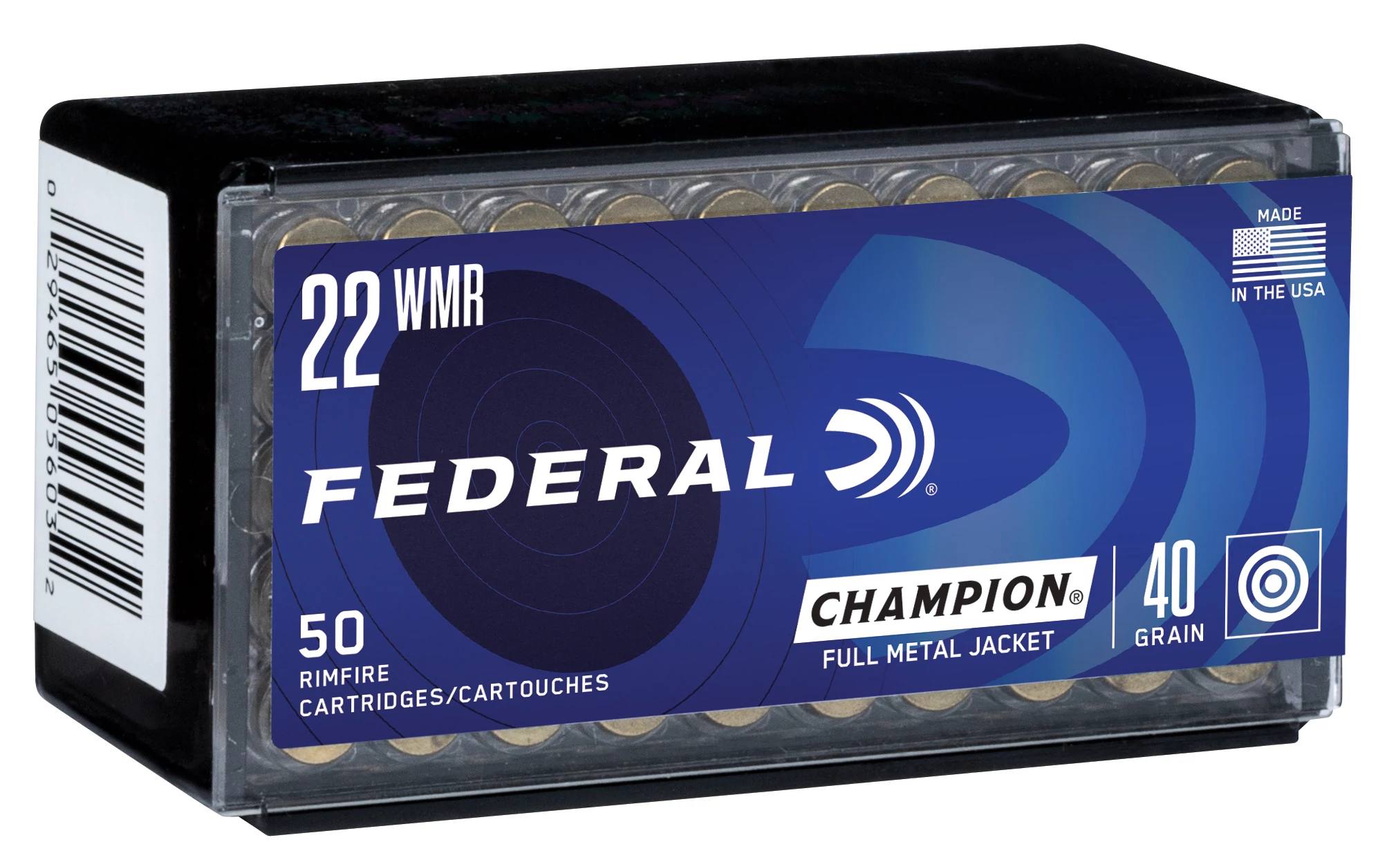 Champion Training - Rimfire, 22 WMR, 40 Grain, Full Metal Jacket, 1880 fps