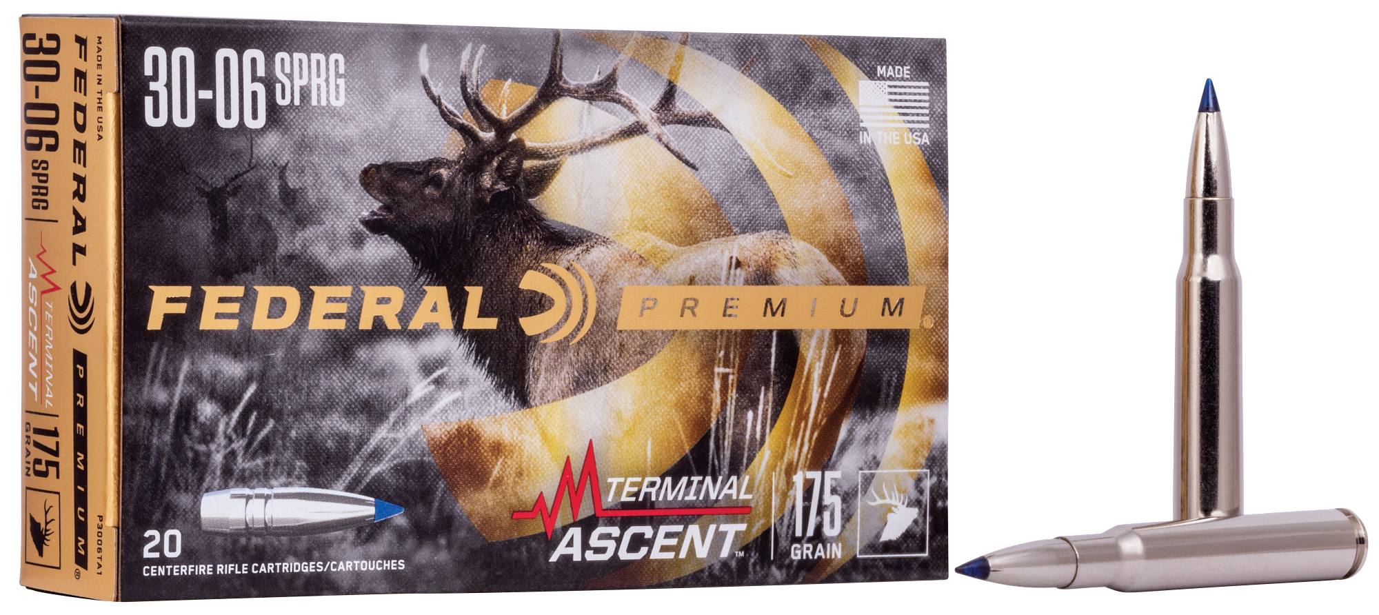 Federal Premium Terminal Ascent, 30-06 Springfield, 175 Grain, Terminal Ascent, 2730 fps - $68.99 at Federal Premium