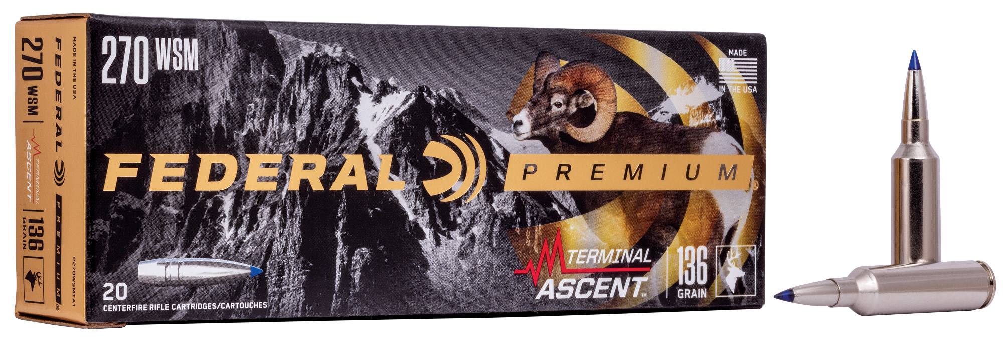 Federal Premium Terminal Ascent, 270 WSM, 136 Grain, Terminal Ascent, 3240 fps - $97.99 at Federal Premium