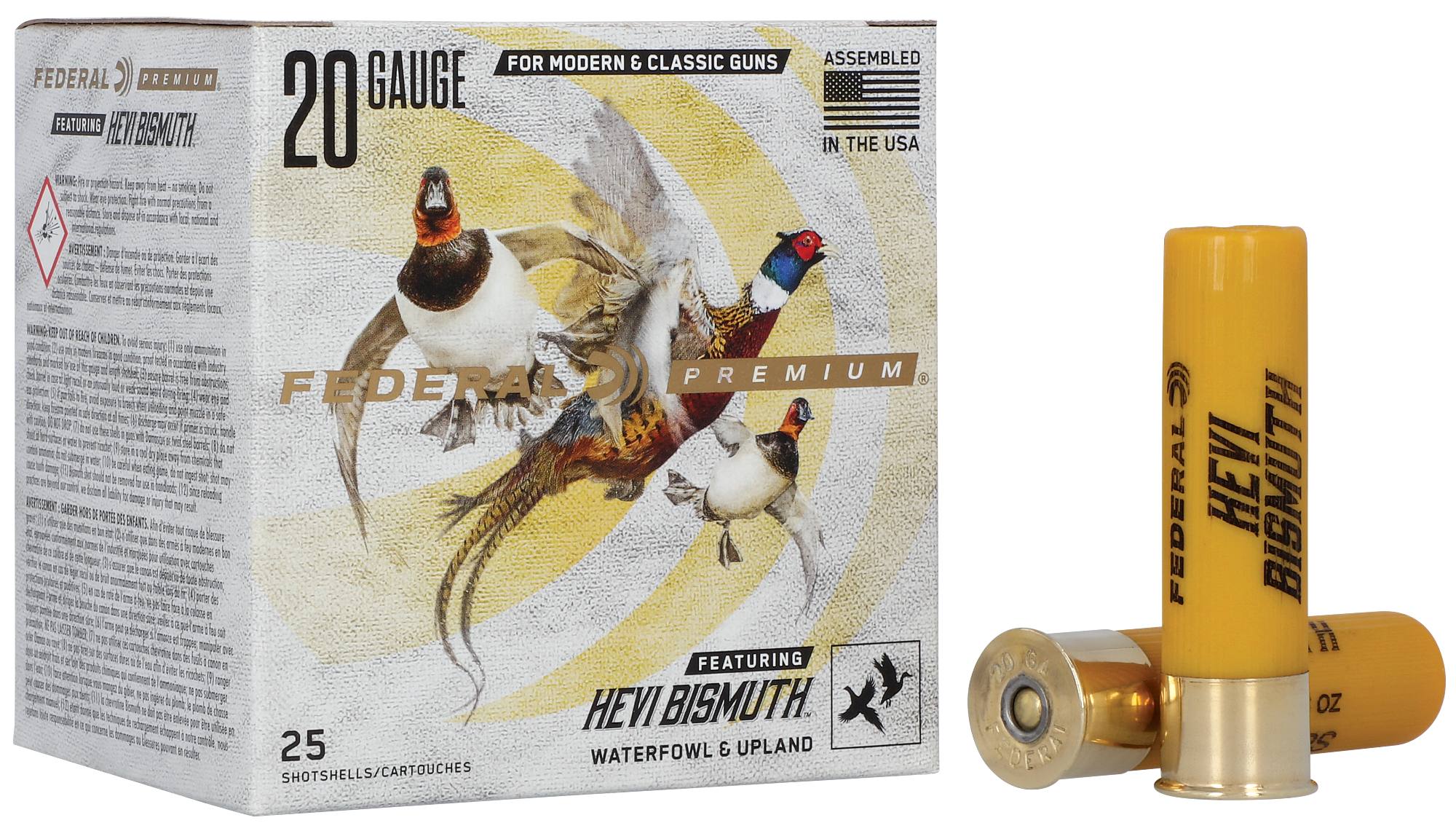 Federal Premium Premium HEVI-Bismuth, 20 Gauge, 3 Shot, 3 in, 1 1/8 oz, 1350 fps - $84.99 at Federal Premium