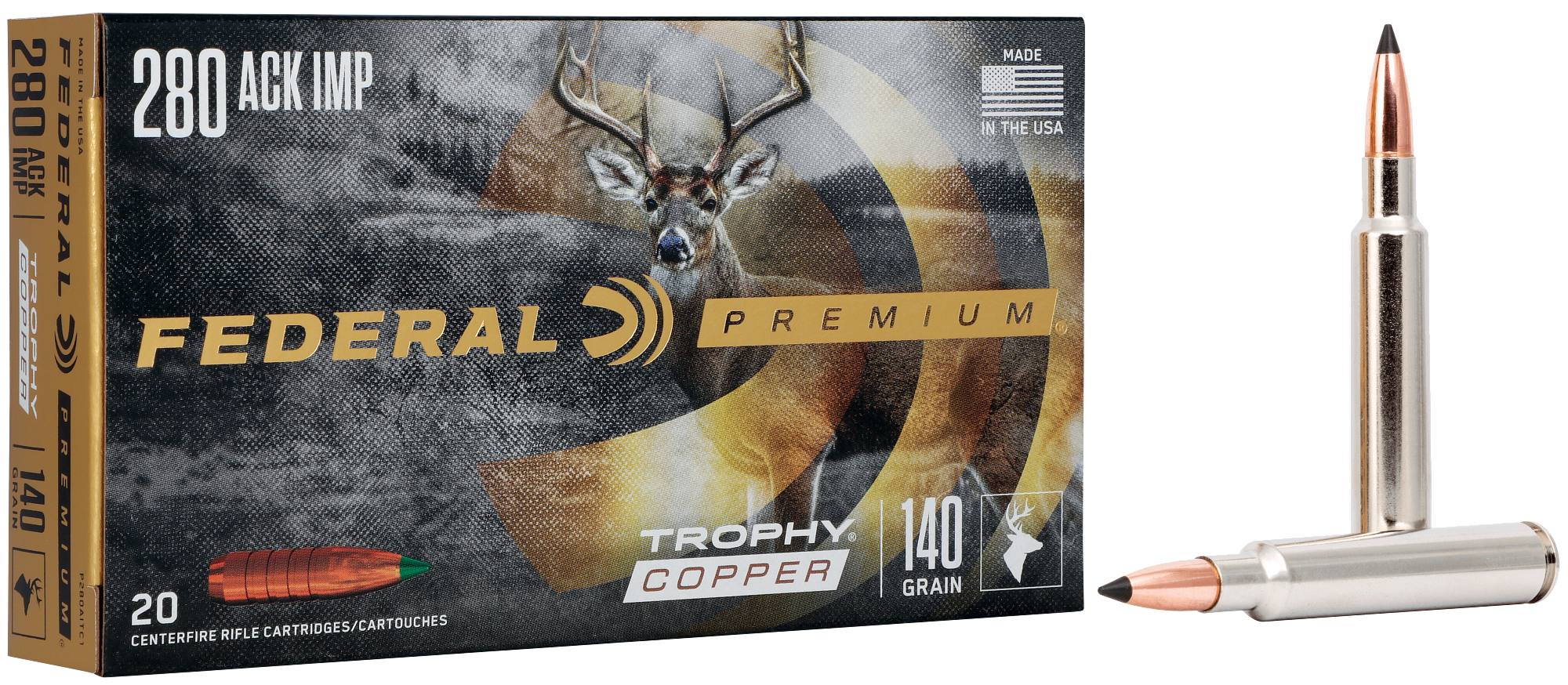 【おすすめ】 Ackley 280 Copper Trophy Buy Improved P280AITC1 | 140 Ammo ミュージシャン