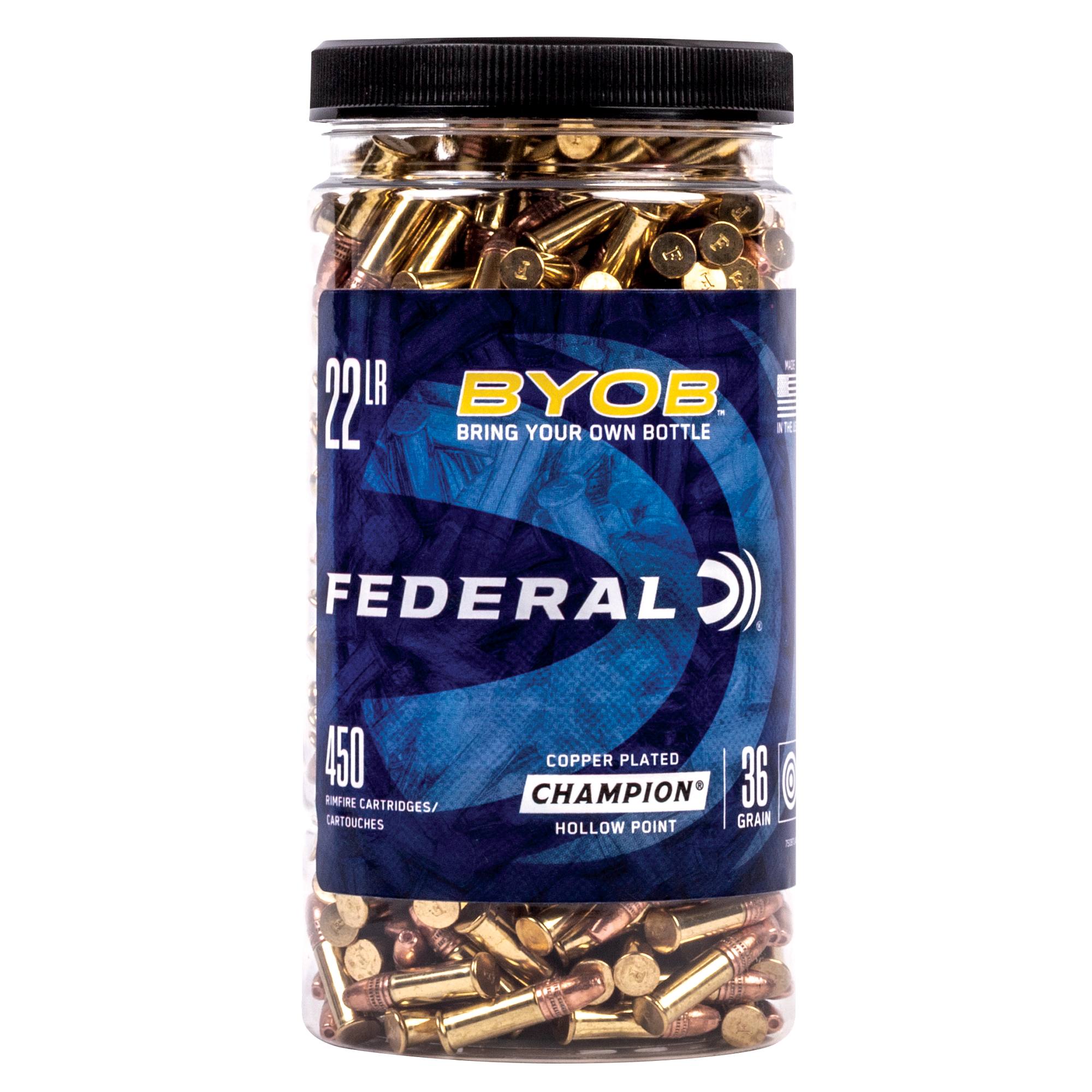 Federal Premium BYOB, 22 LR, 36 Grain, Copper Plated Hollow Point, 1260 fps - $55.99 at Federal Premium
