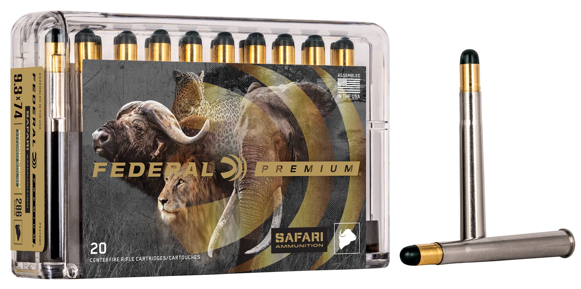 Federal Premium Safari Woodleigh Hydro Solid, 9.3x74R, 286 Grain, Woodleigh Hydro Solid, 2360 fps - $219.99 at Federal Premium