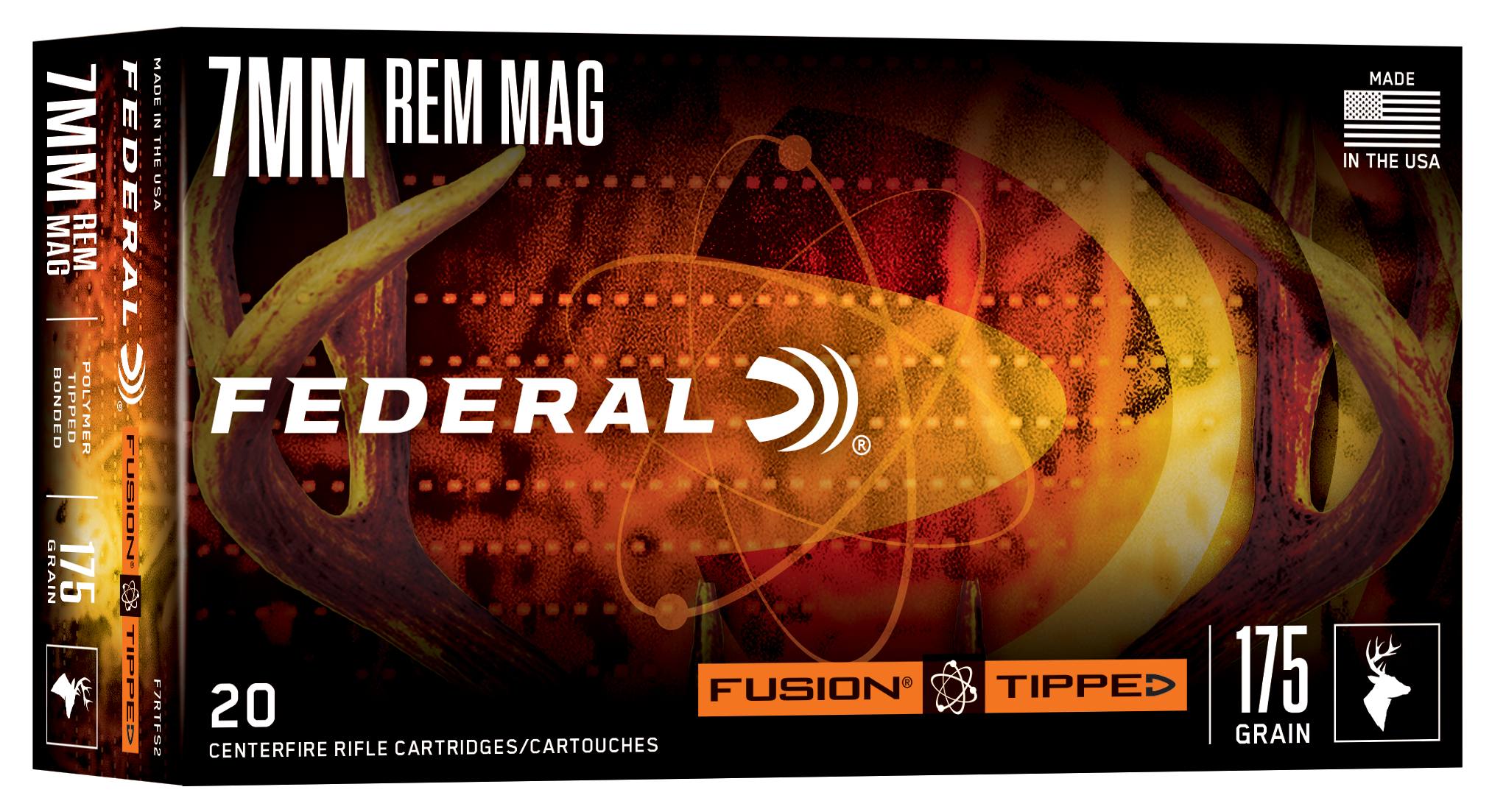Fusion Tipped Rifle, 7mm Rem Mag, 175 Grain, Fusion Tipped, 2775 fps by Federal Premium -