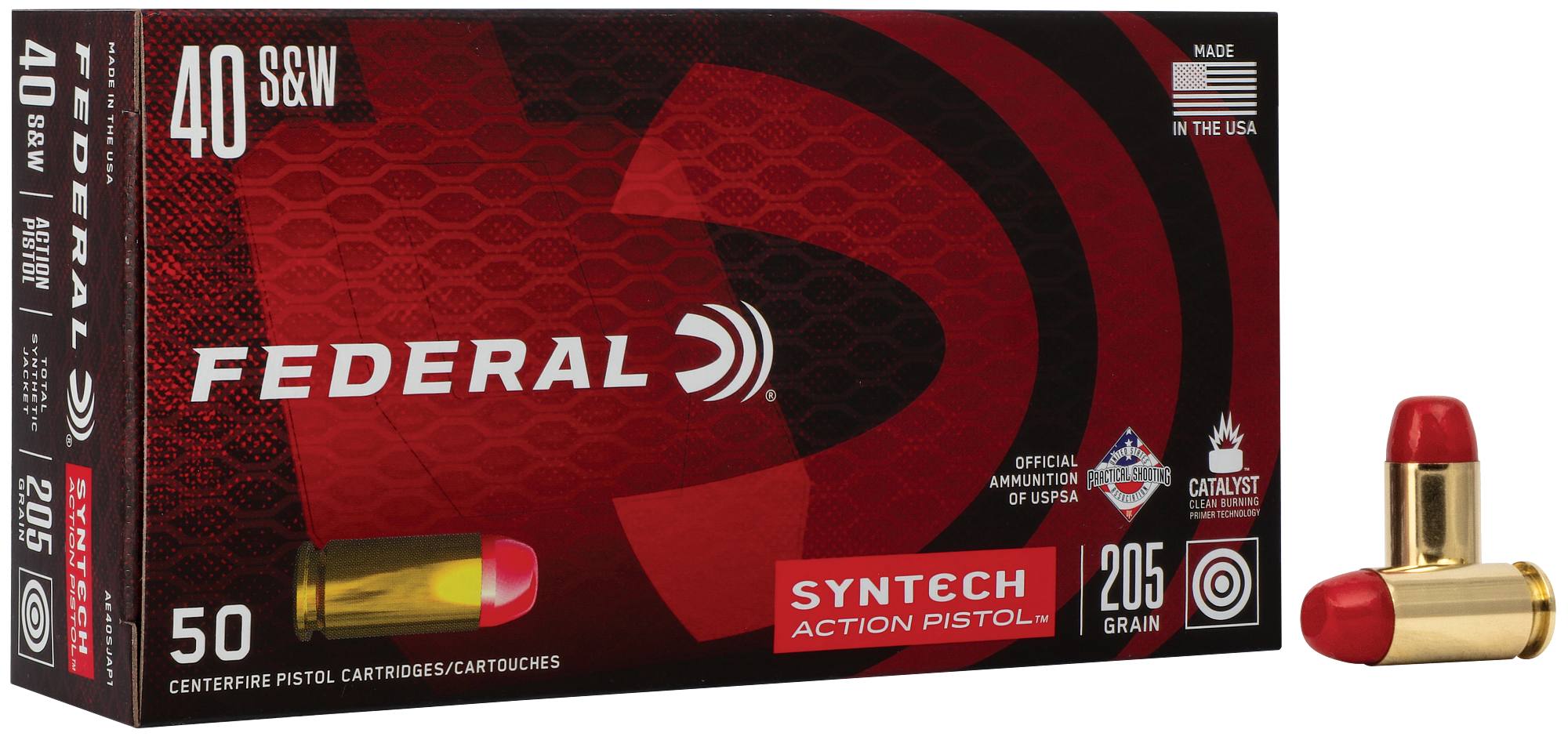 Buy Syntech Action Pistol, 40 S&W, 205 Grain, Syntech Jacket