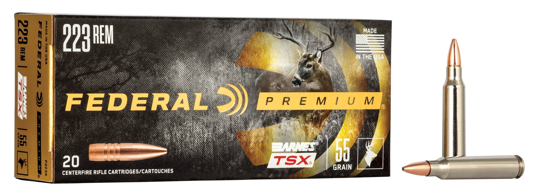 Federal Premium Barnes TSX, 223 Rem, 55 Grain, Barnes Triple-Shock X Bullet (TSX), 3200 fps - $47.99 at Federal Premium
