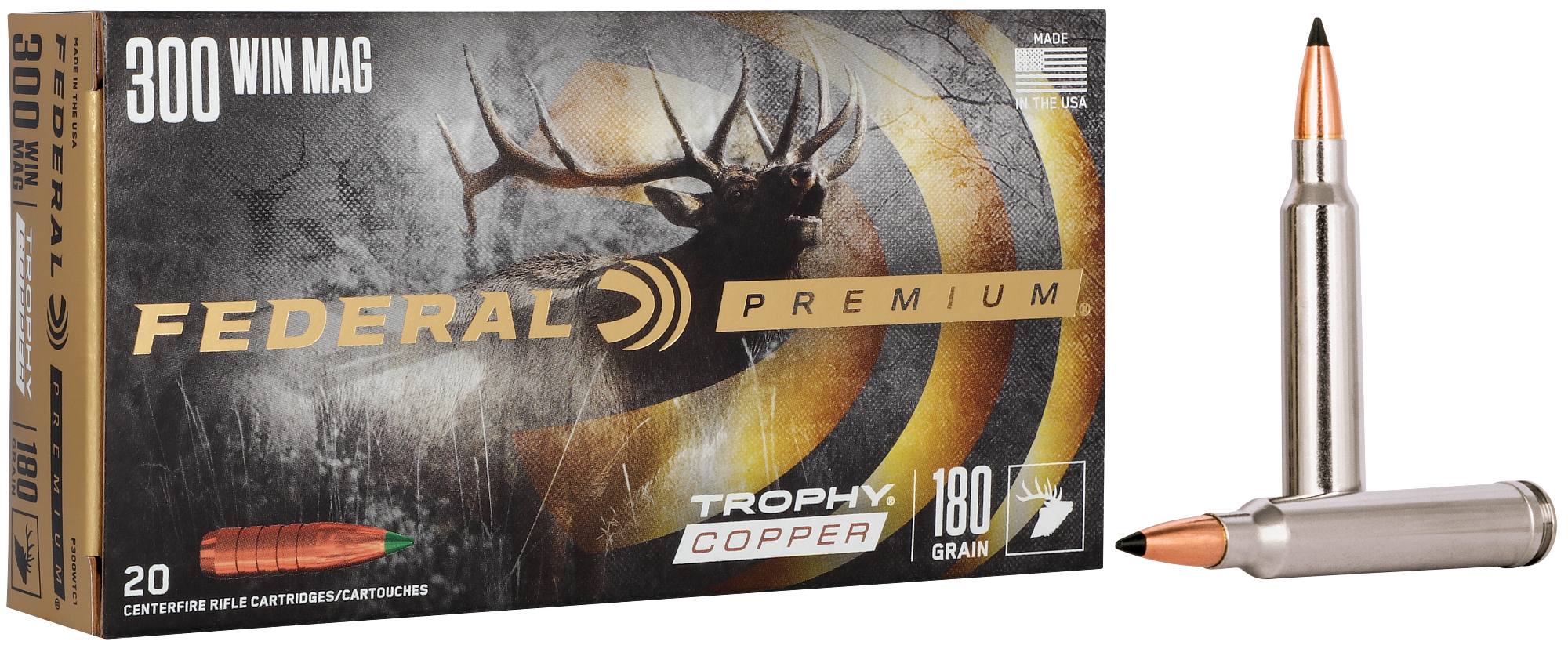 Image of Trophy Copper, 300 Win Mag, 180 Grain, 2960 fps